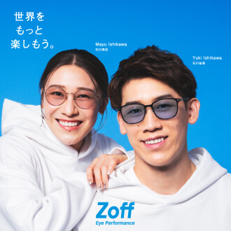プロバレーボーループレーヤーの「石川祐希選手、石川真佑選手」がZoffの新CMに登場!