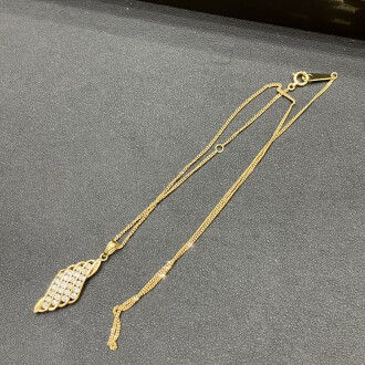 金 K18 メレダイヤ付き宝石ネックレスをお買取しました！｜小金井市よりご来店